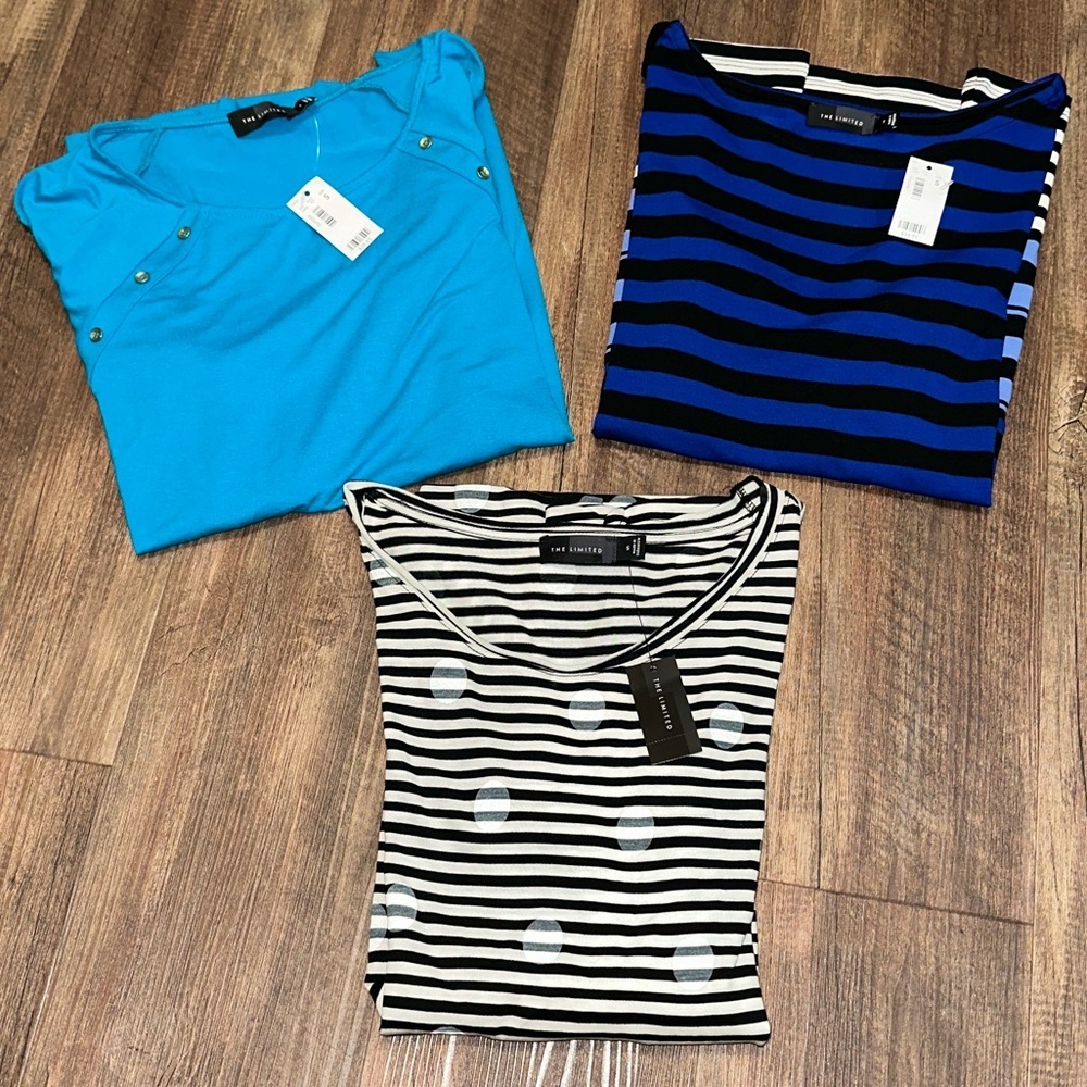 Lot of The Limited 2- 3/4 Sleeve & 1- Long Sleeve Size S NWT